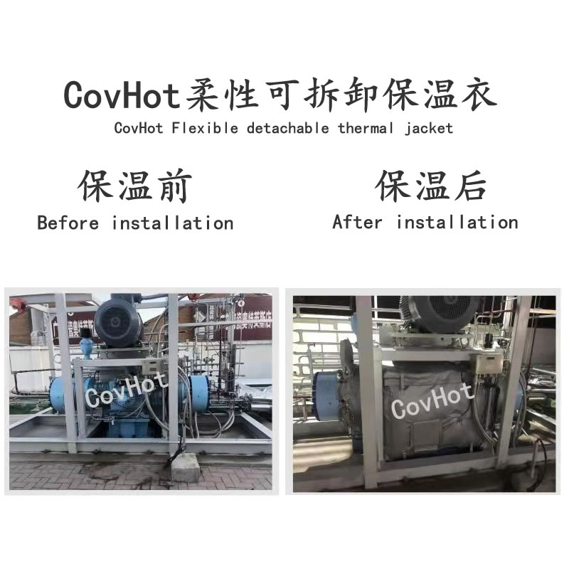 空氣壓縮機氫氣壓縮機冬季防凍保溫套,加氫站防火伴熱保溫衣