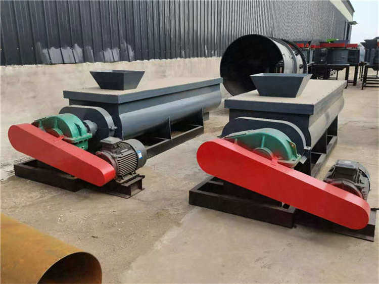 物料循環混合均勻拌料設備 有機肥羊糞雙軸攪拌機 生物肥加工生產線